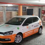 Harvest Room signs vehicle branding