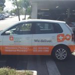 Harvest Room signs vehicle branding