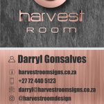 VBC's harvest room signs